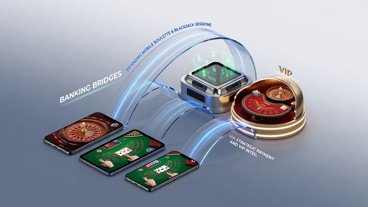 Illustration von VIP-Integrationen und Transaktionspfaden in mobilen Glücksspielumgebungen